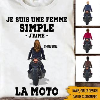 Moto French Personalized T-Shirt - Gift for Motorcycle Fans - Thegiftio UK