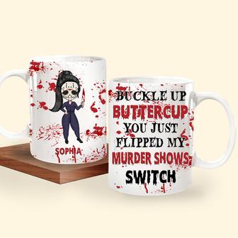 Buckle Up Buttercup Personalized Mug - Gift for Horror Fans - Thegiftio UK