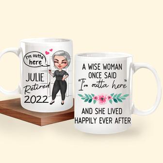 I'm Outta Here Personalized Mug - Gift for Retired Woman - Thegiftio UK