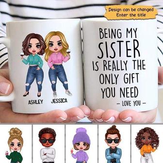 Being My Sister Bestie Brother Custom Mug - Gift for Sister - Thegiftio UK