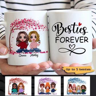 Doll Girls Under Tree Personalized Mug - Gift for Besties - Thegiftio UK
