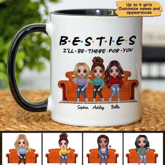 Doll Girls Friends Sisters Besties On Couch Custom Mug - Thegiftio UK