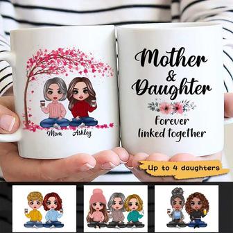 Doll Mother Mom And Daughters Custom Mug - Gift for Family - Thegiftio UK