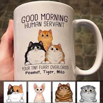 Good Morning Cat Human Servant Custom Mug - Cat Lovers Gift - Thegiftio UK