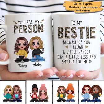 Leopard Doll Girls Sitting Custom Mug - Gift for Besties - Thegiftio UK