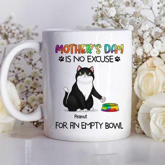 No Excuse For Empty Bowl Custom Mug - Gift for Cat Moms - Thegiftio UK