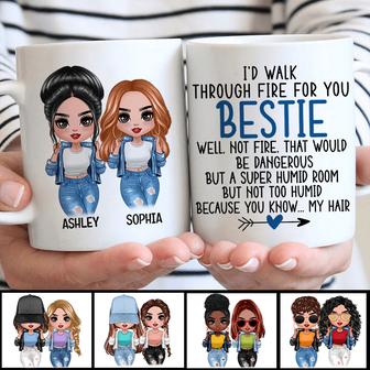 Walk Through Fire Besties Custom Mug - Gift for Friends - Thegiftio UK