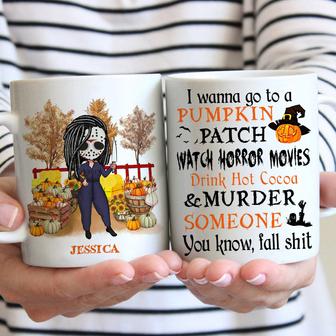 Horror Custom Mug Go To Pumpkin Patch - Coffee Lovers Gift - Thegiftio UK