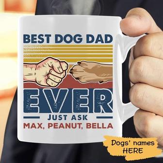 Best Dog Dad Just Ask Retro Custom Mug - Gift for Dog Dad - Thegiftio UK