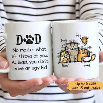 Dear Cat Dad Personalized Mug - Gift for Cat Lovers - Thegiftio UK