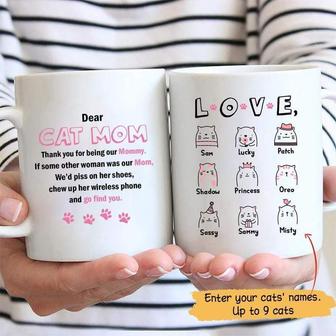 Dear Cat Mom Cute Custom Mug - Gift for Cat Lovers - Thegiftio UK