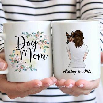 Dog Mom Peeking Personalized Mug - Gift for Dog Moms - Thegiftio UK