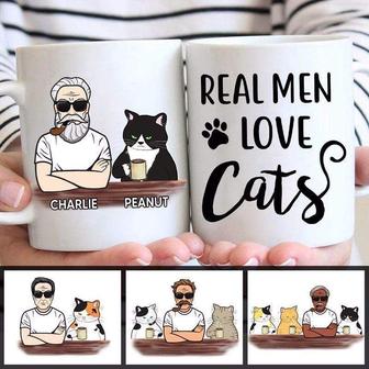 Father Of Cats Old Man Personalized Mug - Father's Day Gift - Thegiftio UK