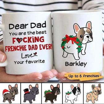 French Bulldog Best Effing Dog Dad Custom Mug - Dog Dad Gift - Thegiftio UK