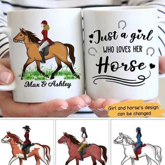 Just A Girl Who Loves Her Horse Custom Coffee Mug - Gift - Thegiftio UK