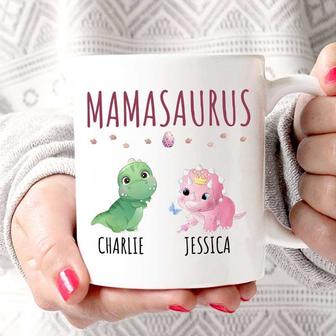 Mamasaurus Cute Little Dinosaurs Custom Mug - Gift for Mom - Thegiftio UK