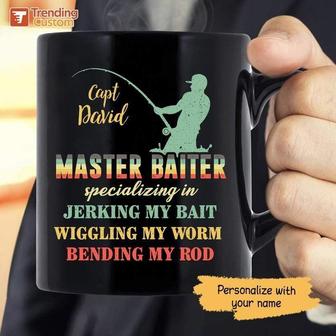 Master Baiter Personalized Coffee Mug - Gift for Fishermen - Thegiftio UK