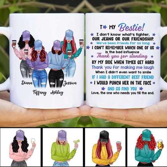 Modern Girls Front View To My Bestie Custom Mug - Thegiftio UK