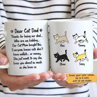 My Cat Mom Says She Loves You Custom Mug - Gift for Cat Dad - Thegiftio UK