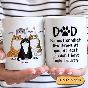 No Matter What Cat Dad Fluffy Cat Custom Mug - Gift for Dad - Thegiftio UK