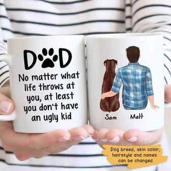 No Matter What How Life Is Personalized Mug - Dog Dad Gift - Thegiftio UK