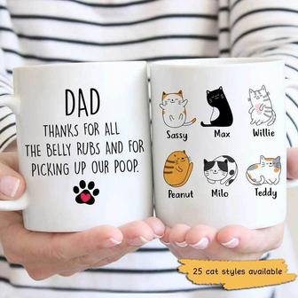 Thanks For All The Belly Rubs Custom Mug - Gift for Cat Dad - Thegiftio UK