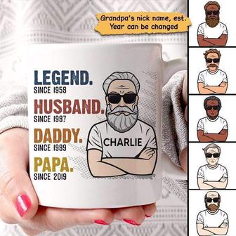 The Legend Grandpa Old Man Custom Mug - Gift for Grandpa - Thegiftio UK