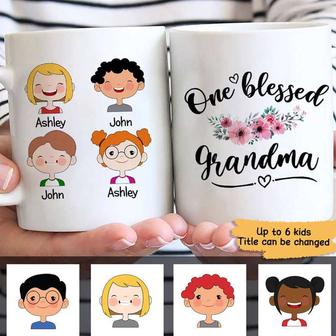 World's Best Grandma Kid Face Custom Mug - Gift for Grandma - Thegiftio UK
