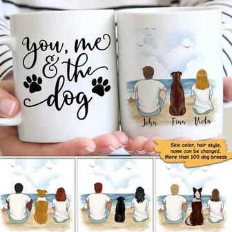 You & Me And The Dog Custom Mug - Gift for Dog Lovers - Thegiftio UK