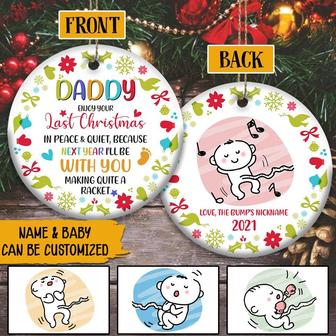 New Dad Christmas Ornament Personalized - Gift for New Dads - Thegiftio UK