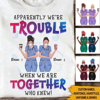 Nurse Bestie Custom T Shirt - Gift for Best Friends - Thegiftio UK