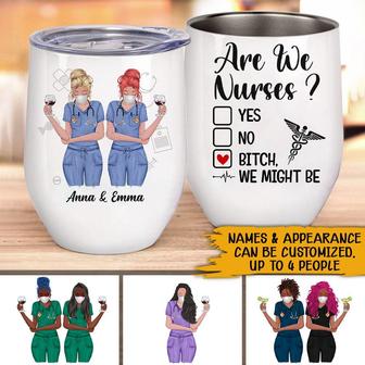 Nurse Bestie Personalized Wine Tumbler - Gift for Nurses - Thegiftio UK