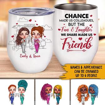 Nurse Bestie Custom Wine Tumbler - Gift for Best Friends - Thegiftio UK