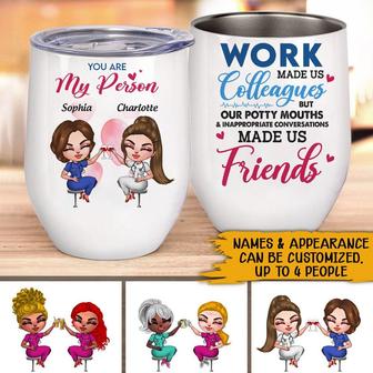Nurse Bestie Custom Wine Tumbler - Gift for Best Friends - Thegiftio UK