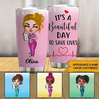 It's A Beautiful Day To Save Lives Personalized Tumbler - Thegiftio UK