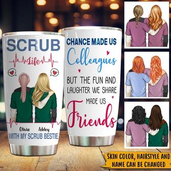 Scrub Life With My Scrub Bestie Custom Tumbler - Nurse Gift - Thegiftio UK