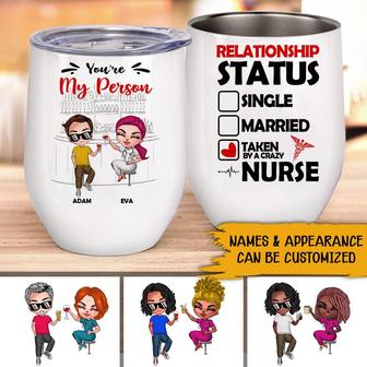 Nurse Wine Tumbler Custom Gift for Crazy Nurse Husband - Thegiftio UK