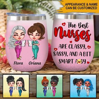 Classy Sassy Nurse Custom Wine Tumbler - Gift for Nurses - Thegiftio UK