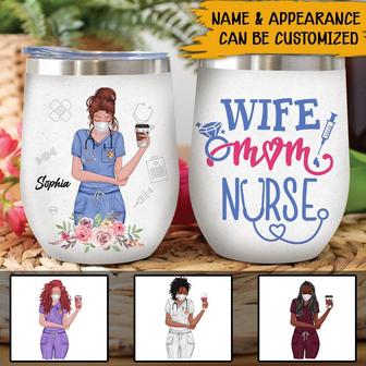 Nurse Wine Tumbler Custom Gift - Gift for Wife Mom - Thegiftio UK