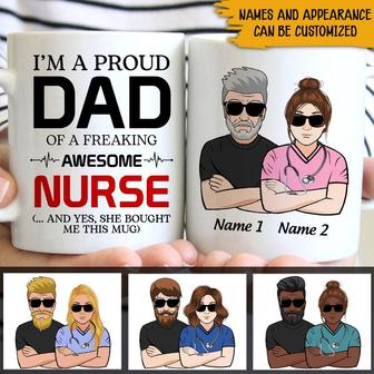 Nurse Dad Christmas Custom Mug - Gift for Proud Dads - Thegiftio UK