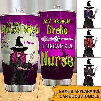 Nurse Witch Personalized Tumbler - Gift for Nurses - Thegiftio UK