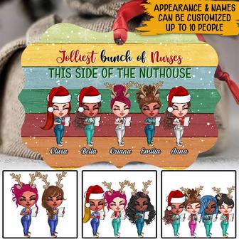 Jolliest Bunch Of Nurses Personalized Ornament - Nurses Gift - Thegiftio UK