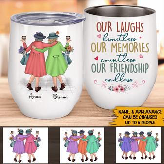 Old Best Friend Custom Wine Tumbler - Gift for Friends - Thegiftio UK