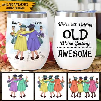 Old Friends Custom Wine Tumbler - Gift for Friends - Thegiftio UK