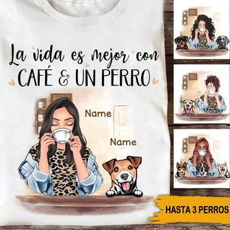 Perros Café Personalized T-Shirt - Gift for Dog Lovers - Thegiftio UK