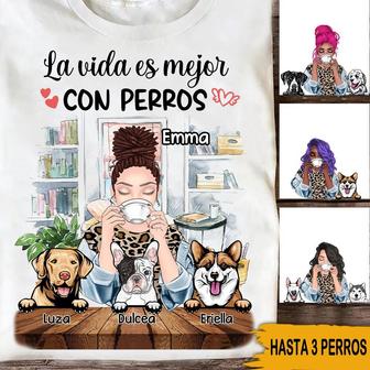 Perros Custom Spanish T Shirt - Gift for Dog Lovers - Thegiftio UK