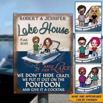 Pontoon Custom Metal Sign - Gift for Lake House Owners - Thegiftio UK