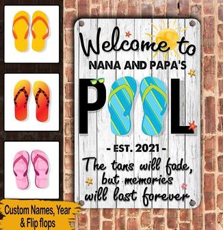 The Tans Will Fade Personalized Metal Sign - Gift for Pool - Thegiftio UK