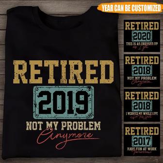 Retired Year Custom T-Shirt - Perfect Gift for Retirees - Thegiftio UK