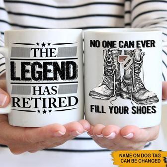The Legend Has Retired Custom Mug - Gift for Retired Veteran - Thegiftio UK